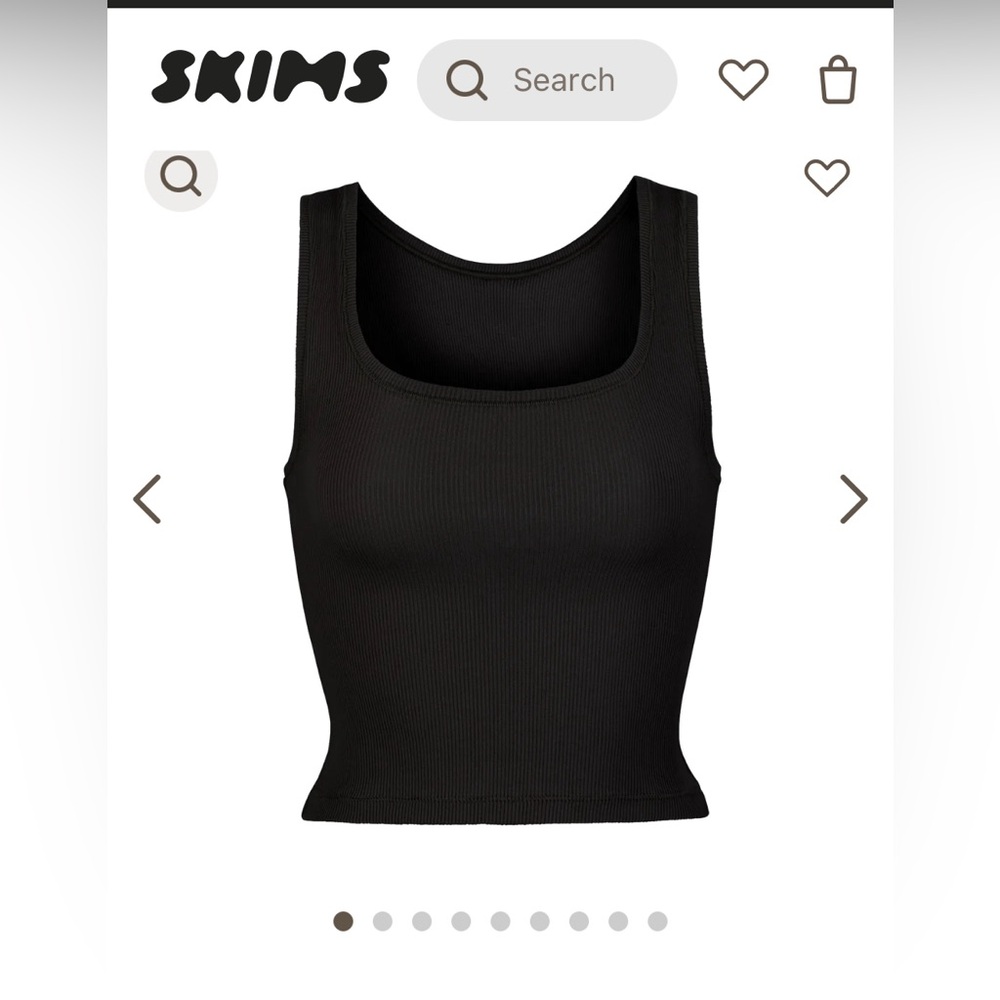 SKIMS *NWT* AUTHENTIC/REAL COTTON RIBBED SOFT TANK | Black | S